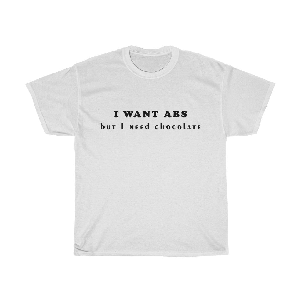 Unisex Heavy Cotton Tee - I want Abs