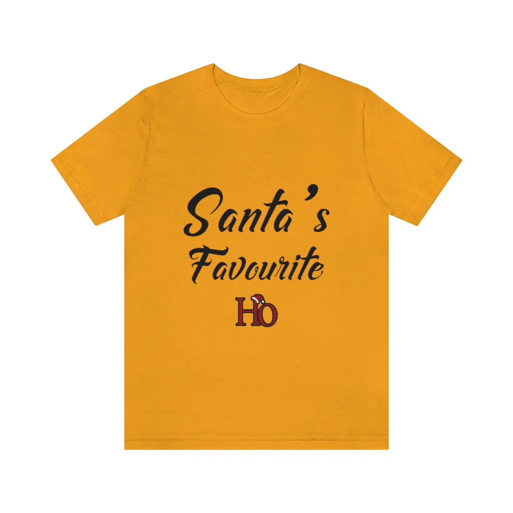 Santa's Favourite Ho Christmas Unisex Jersey Short Sleeve T-shirt