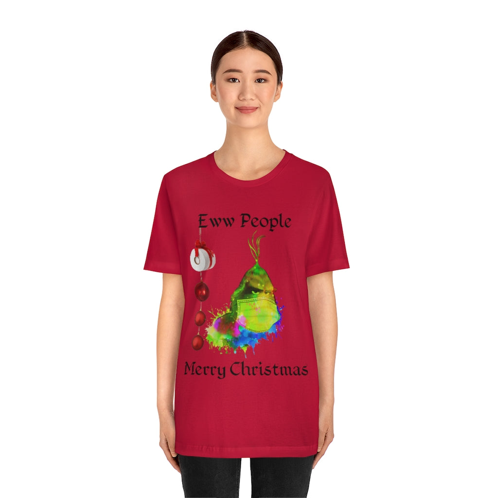 Eww People Merry Christmas Unisex Jersey Short Sleeve T-shirt