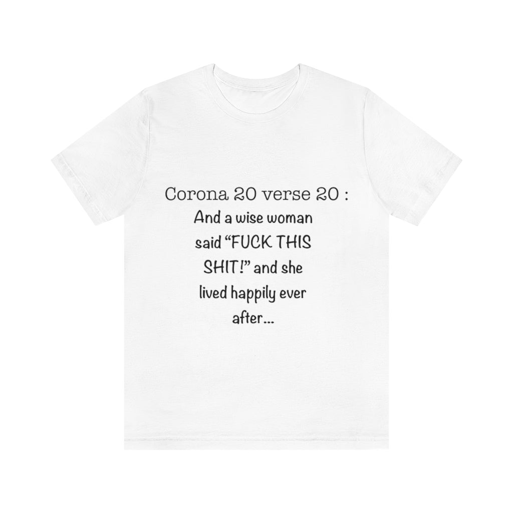 Unisex Jersey Short Sleeve Tee -  Corona 20 verse 20