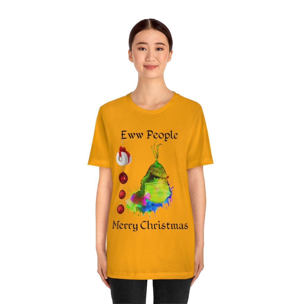 Eww People Merry Christmas Unisex Jersey Short Sleeve T-shirt