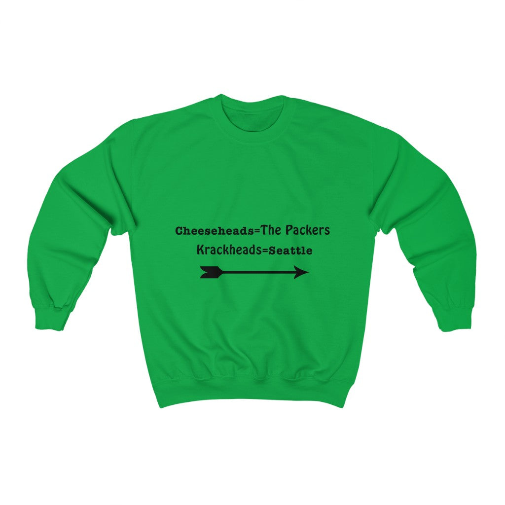 Unisex Heavy Blend™ Crewneck Sweatshirt - Cheeseheads = The packers