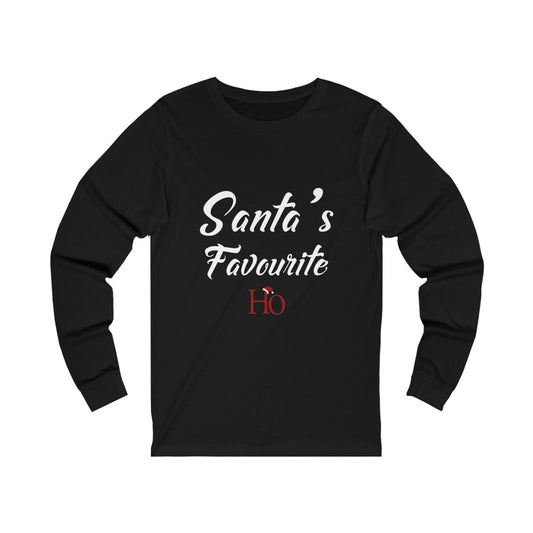 Santa's Favourite Ho Christmas Unisex Jersey Long Sleeve T-shirt