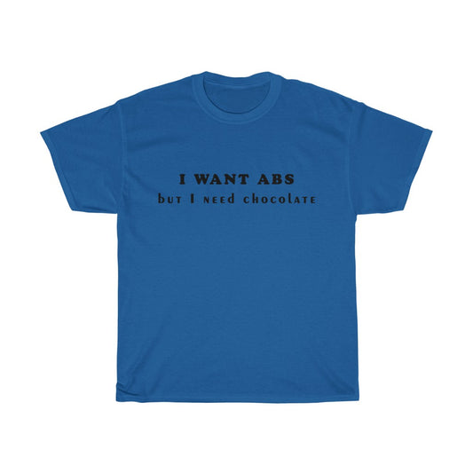 Unisex Heavy Cotton Tee - I want Abs